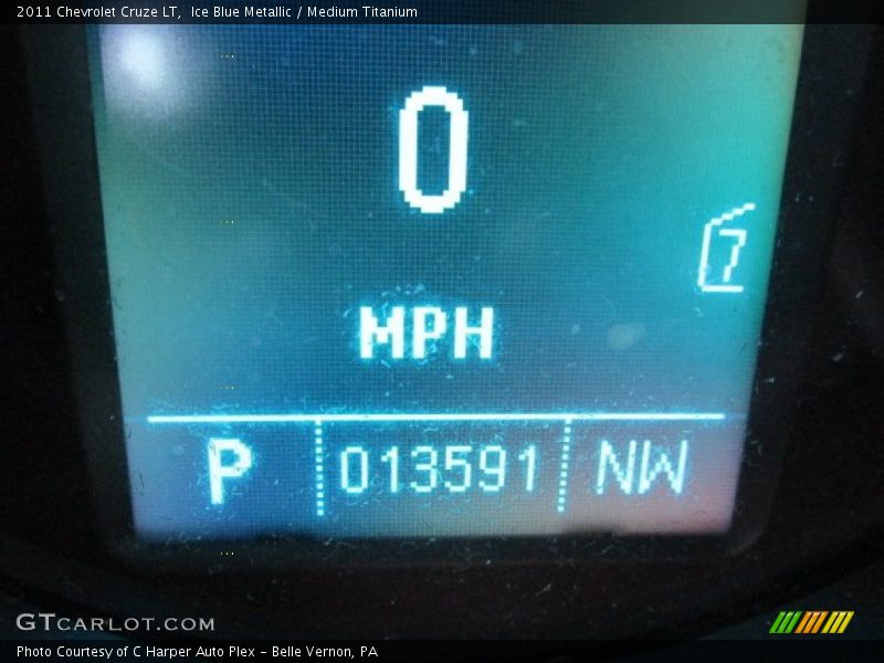 Ice Blue Metallic / Medium Titanium 2011 Chevrolet Cruze LT