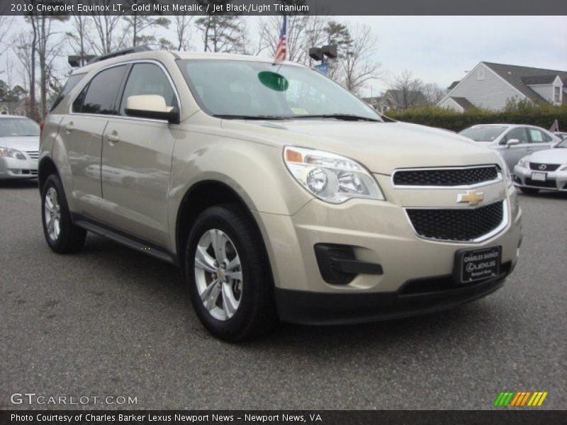 Gold Mist Metallic / Jet Black/Light Titanium 2010 Chevrolet Equinox LT