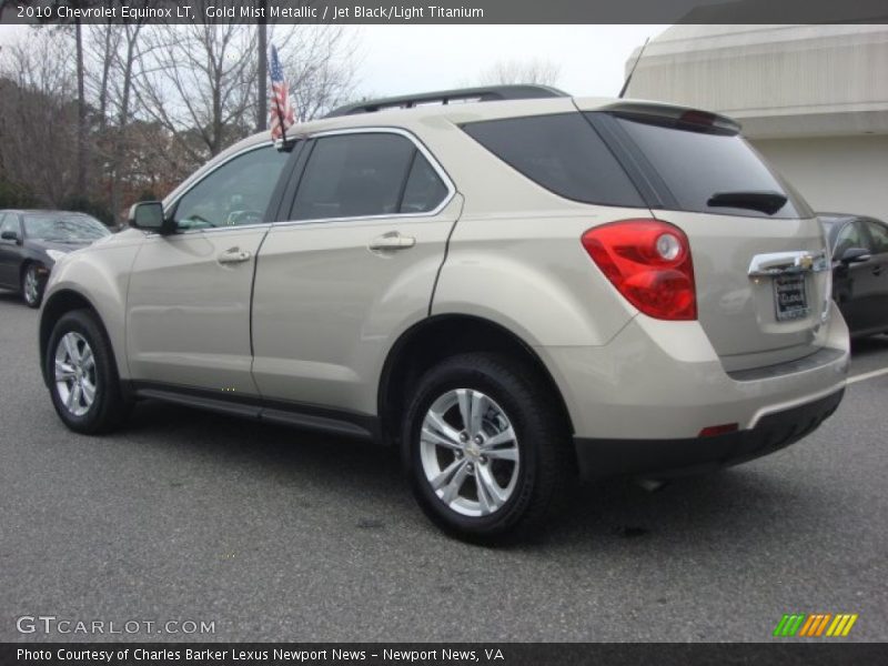 Gold Mist Metallic / Jet Black/Light Titanium 2010 Chevrolet Equinox LT