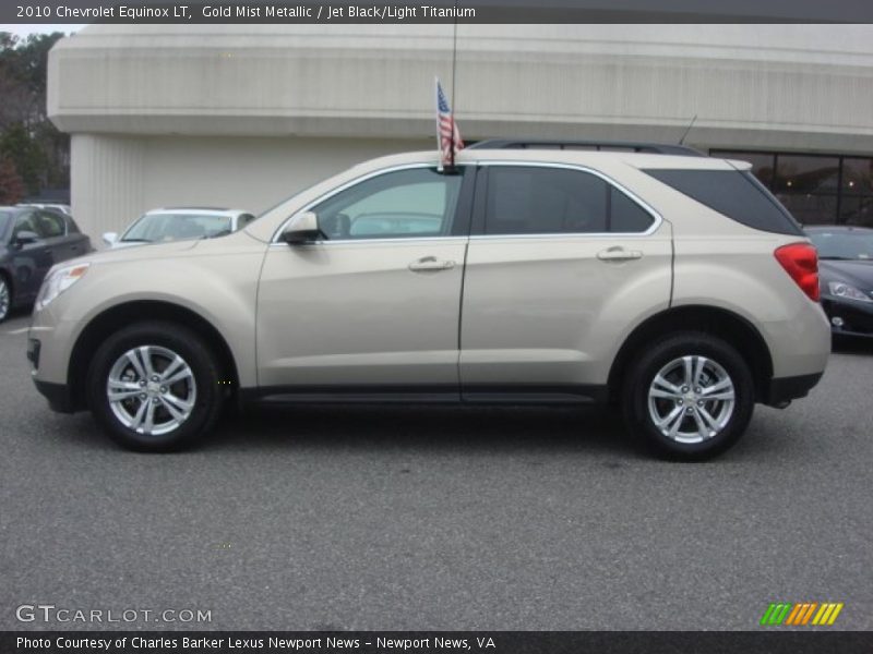 Gold Mist Metallic / Jet Black/Light Titanium 2010 Chevrolet Equinox LT