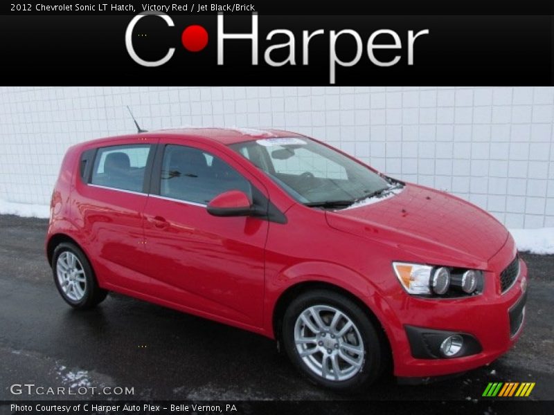 Victory Red / Jet Black/Brick 2012 Chevrolet Sonic LT Hatch