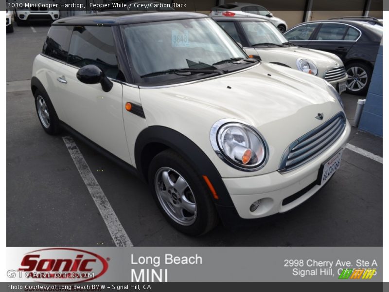 Pepper White / Grey/Carbon Black 2010 Mini Cooper Hardtop