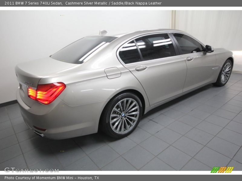 Cashmere Silver Metallic / Saddle/Black Nappa Leather 2011 BMW 7 Series 740Li Sedan
