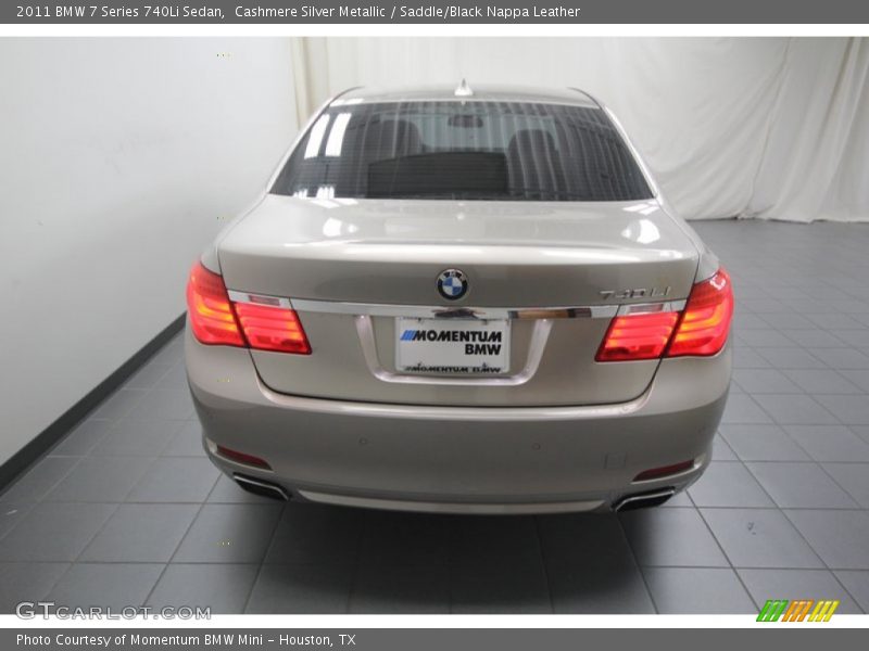 Cashmere Silver Metallic / Saddle/Black Nappa Leather 2011 BMW 7 Series 740Li Sedan