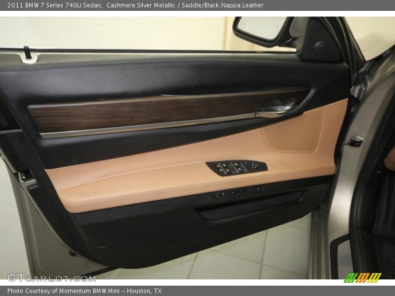 Cashmere Silver Metallic / Saddle/Black Nappa Leather 2011 BMW 7 Series 740Li Sedan
