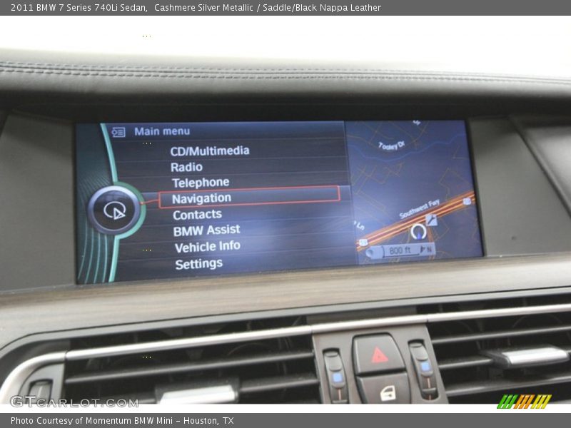 Cashmere Silver Metallic / Saddle/Black Nappa Leather 2011 BMW 7 Series 740Li Sedan