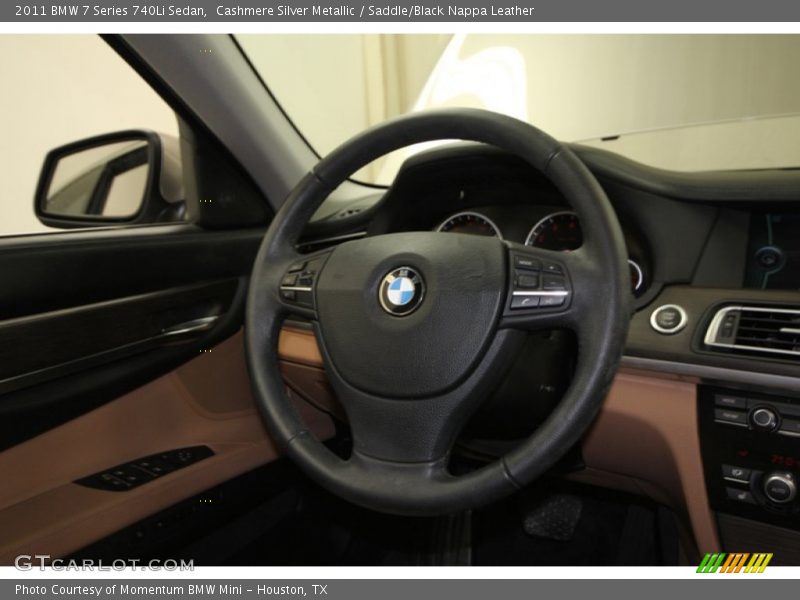 Cashmere Silver Metallic / Saddle/Black Nappa Leather 2011 BMW 7 Series 740Li Sedan