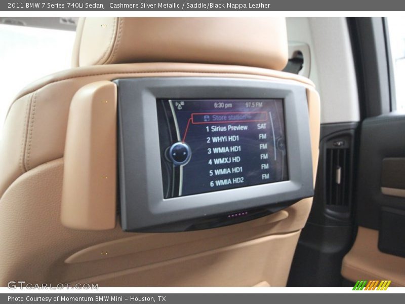 Cashmere Silver Metallic / Saddle/Black Nappa Leather 2011 BMW 7 Series 740Li Sedan