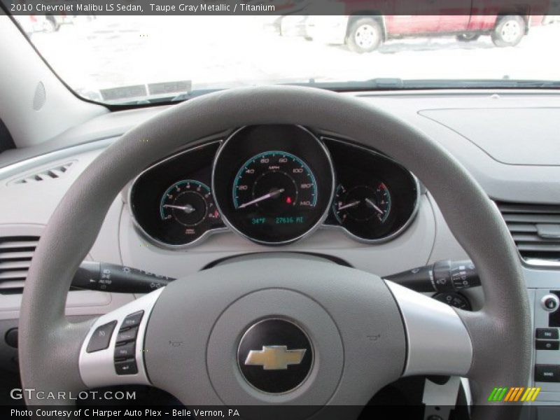 Taupe Gray Metallic / Titanium 2010 Chevrolet Malibu LS Sedan