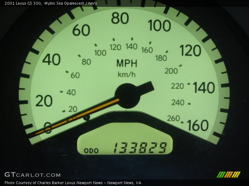 Mystic Sea Opalescent / Ivory 2001 Lexus GS 300