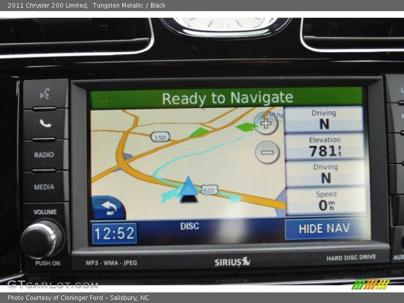 Tungsten Metallic / Black 2011 Chrysler 200 Limited