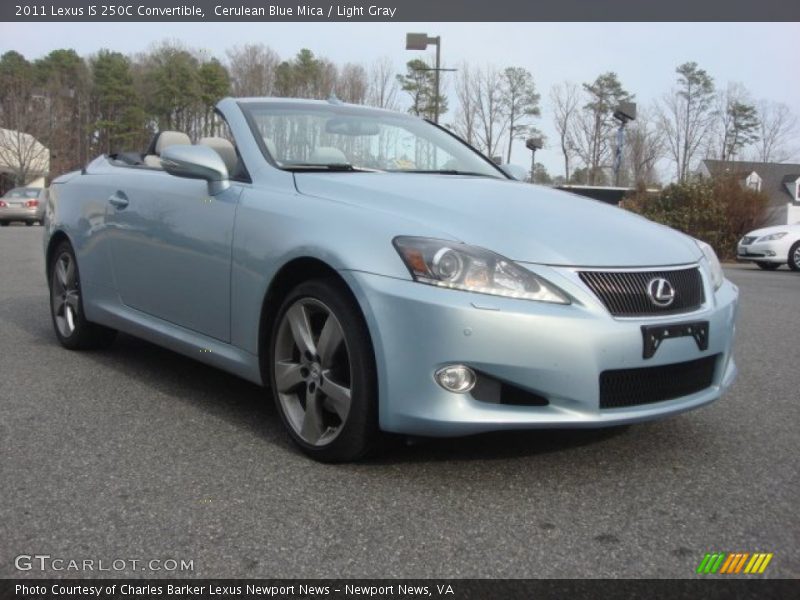 Cerulean Blue Mica / Light Gray 2011 Lexus IS 250C Convertible