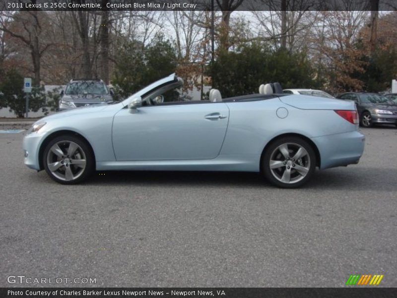 Cerulean Blue Mica / Light Gray 2011 Lexus IS 250C Convertible