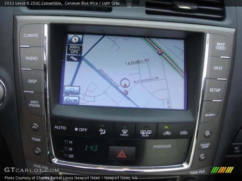 Cerulean Blue Mica / Light Gray 2011 Lexus IS 250C Convertible
