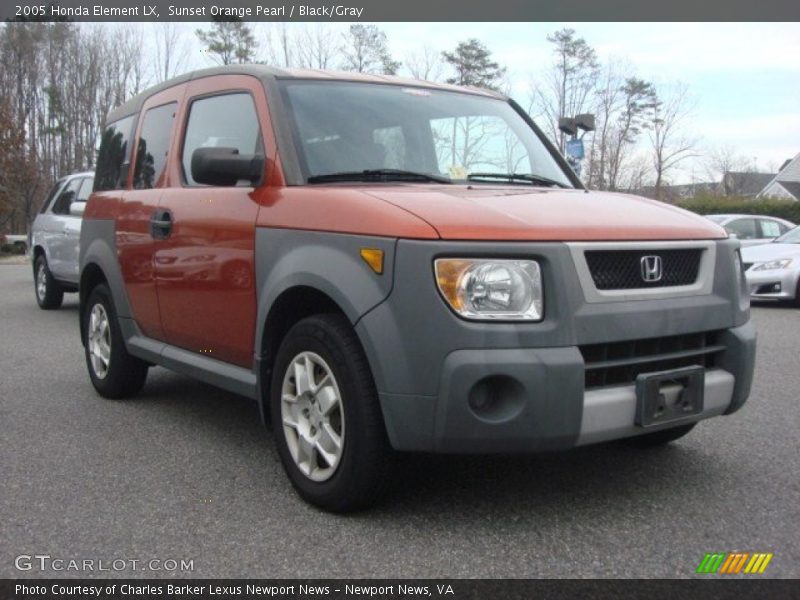 Sunset Orange Pearl / Black/Gray 2005 Honda Element LX