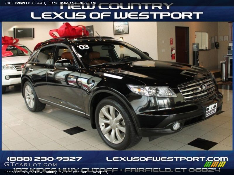 Black Obsidian / Brick/Black 2003 Infiniti FX 45 AWD