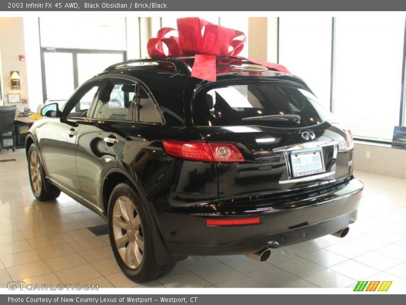 Black Obsidian / Brick/Black 2003 Infiniti FX 45 AWD