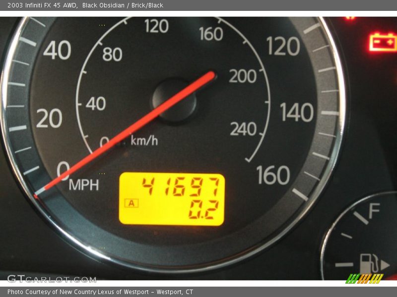 Black Obsidian / Brick/Black 2003 Infiniti FX 45 AWD