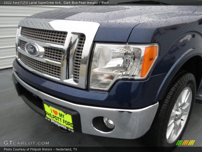 Dark Blue Pearl Metallic / Black 2012 Ford F150 Lariat SuperCrew 4x4