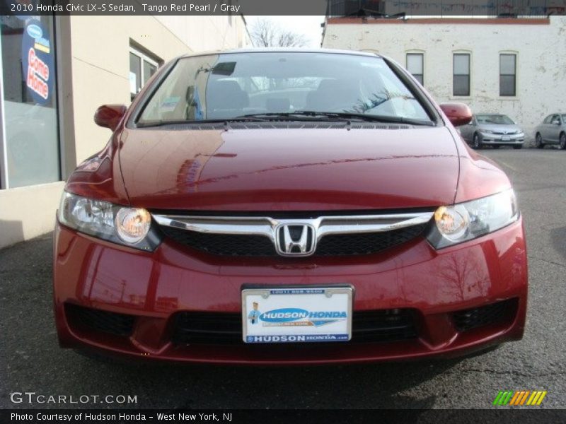 Tango Red Pearl / Gray 2010 Honda Civic LX-S Sedan