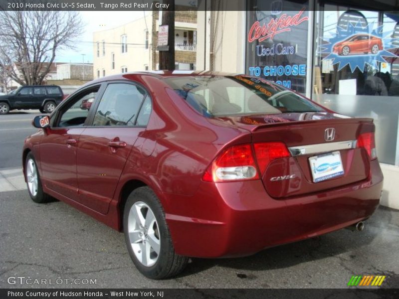 Tango Red Pearl / Gray 2010 Honda Civic LX-S Sedan