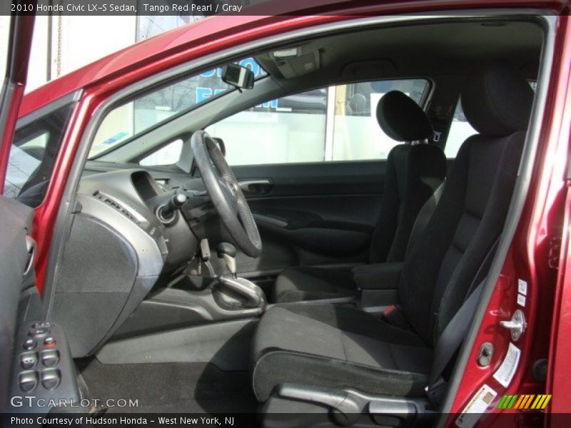 Tango Red Pearl / Gray 2010 Honda Civic LX-S Sedan