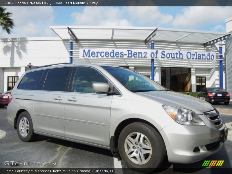 Silver Pearl Metallic / Gray 2007 Honda Odyssey EX-L