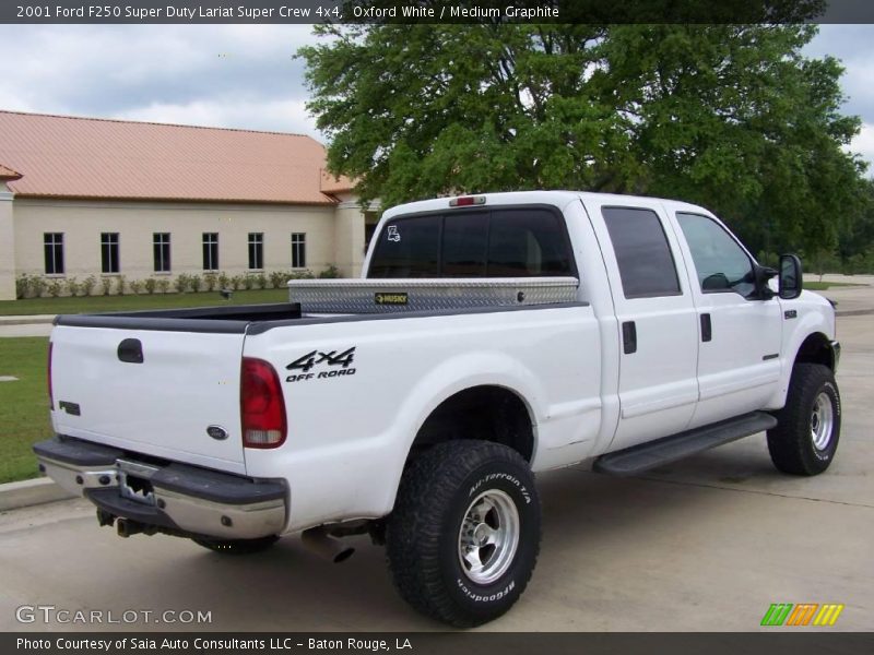 Oxford White / Medium Graphite 2001 Ford F250 Super Duty Lariat Super Crew 4x4