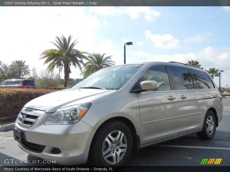 Silver Pearl Metallic / Gray 2007 Honda Odyssey EX-L