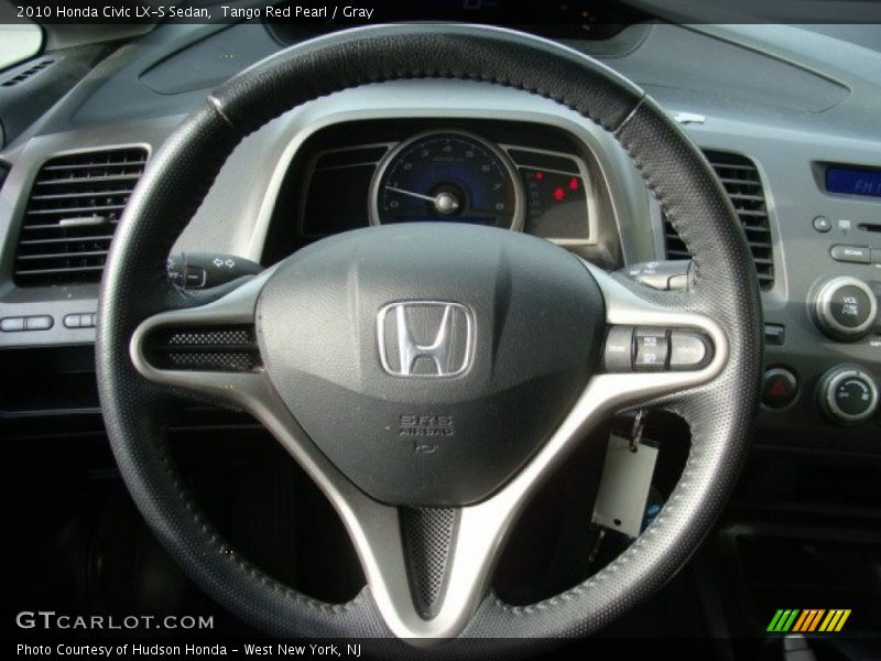 Tango Red Pearl / Gray 2010 Honda Civic LX-S Sedan