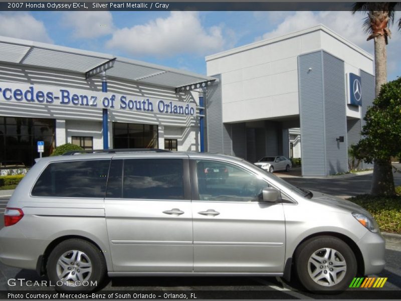 Silver Pearl Metallic / Gray 2007 Honda Odyssey EX-L