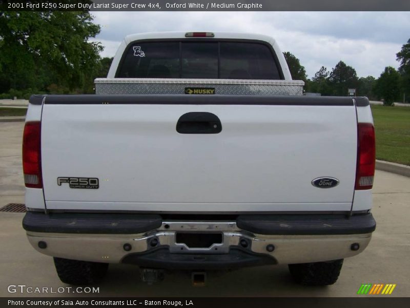 Oxford White / Medium Graphite 2001 Ford F250 Super Duty Lariat Super Crew 4x4