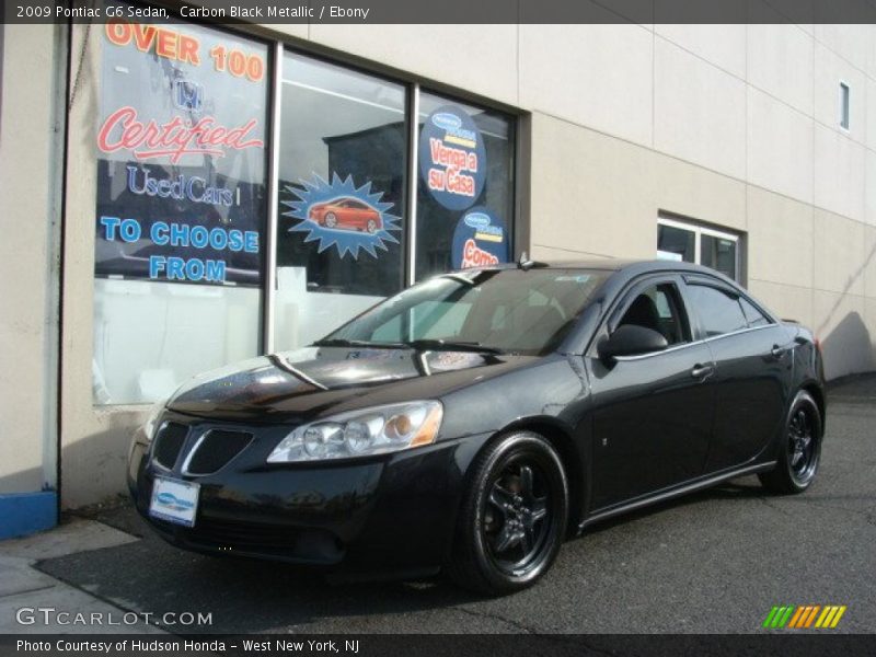 Carbon Black Metallic / Ebony 2009 Pontiac G6 Sedan