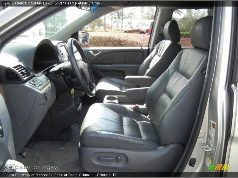 Silver Pearl Metallic / Gray 2007 Honda Odyssey EX-L