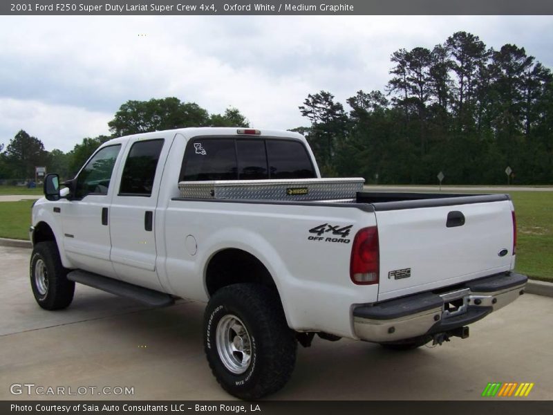 Oxford White / Medium Graphite 2001 Ford F250 Super Duty Lariat Super Crew 4x4