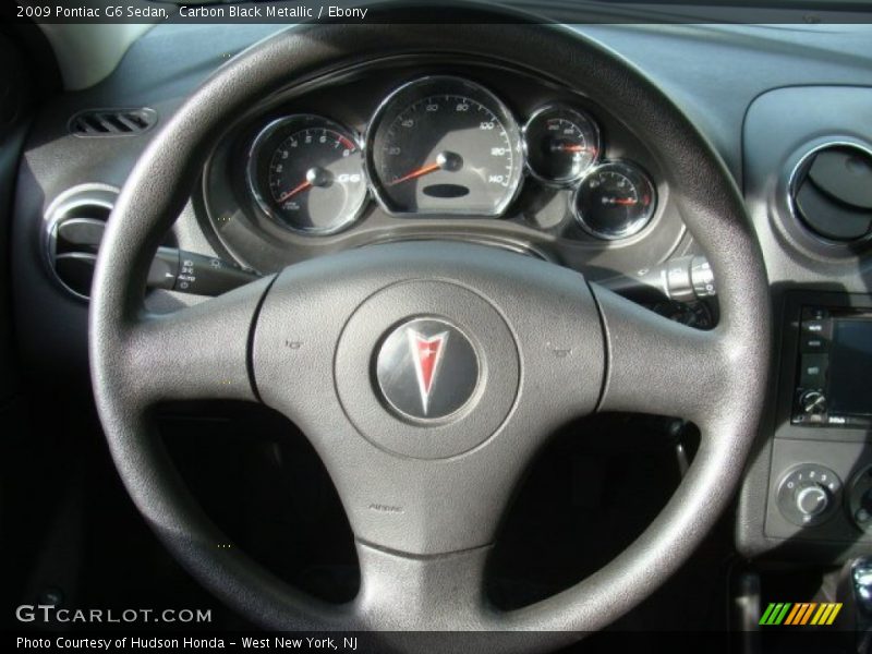 Carbon Black Metallic / Ebony 2009 Pontiac G6 Sedan