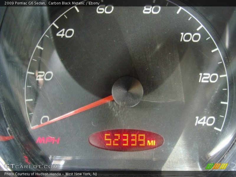 Carbon Black Metallic / Ebony 2009 Pontiac G6 Sedan