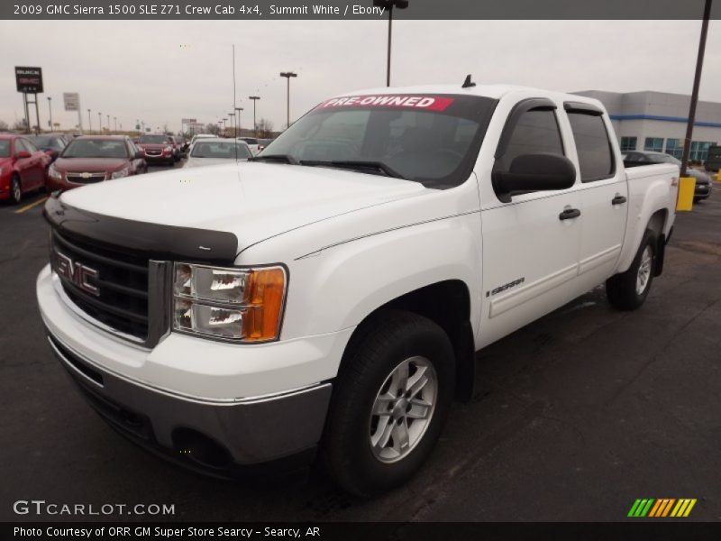 Summit White / Ebony 2009 GMC Sierra 1500 SLE Z71 Crew Cab 4x4