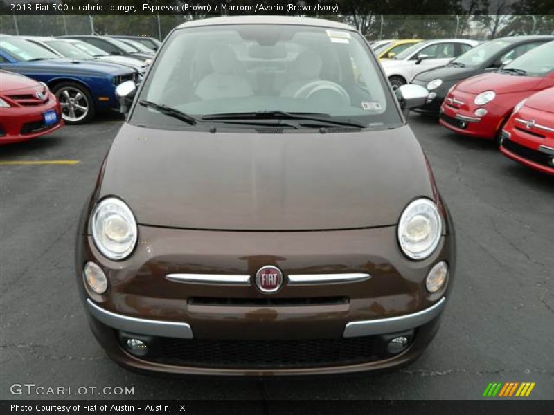 Espresso (Brown) / Marrone/Avorio (Brown/Ivory) 2013 Fiat 500 c cabrio Lounge