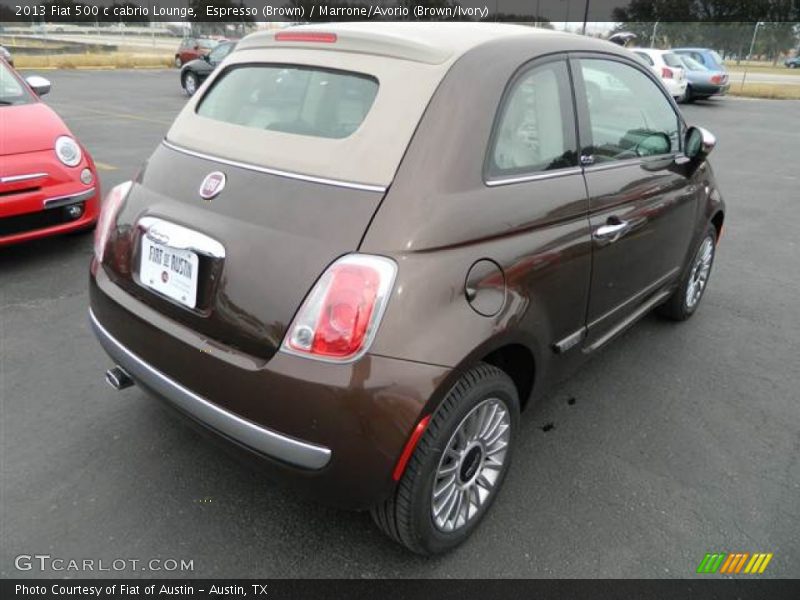 Espresso (Brown) / Marrone/Avorio (Brown/Ivory) 2013 Fiat 500 c cabrio Lounge