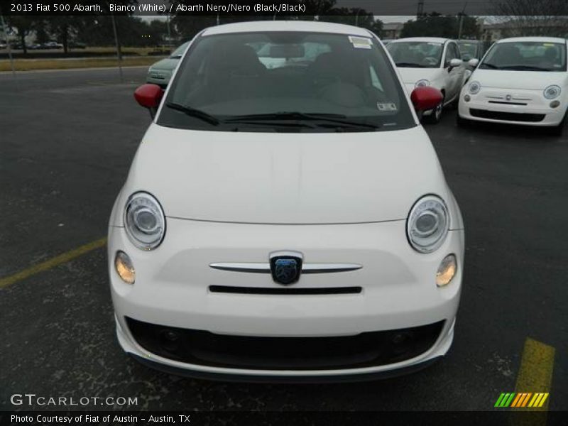 Bianco (White) / Abarth Nero/Nero (Black/Black) 2013 Fiat 500 Abarth