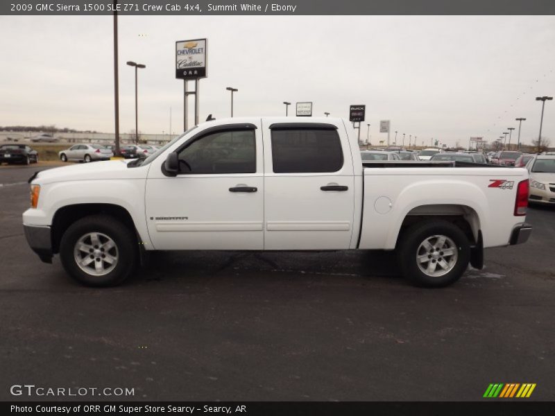 Summit White / Ebony 2009 GMC Sierra 1500 SLE Z71 Crew Cab 4x4