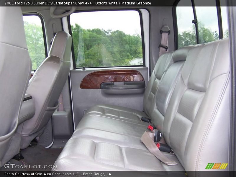 Oxford White / Medium Graphite 2001 Ford F250 Super Duty Lariat Super Crew 4x4