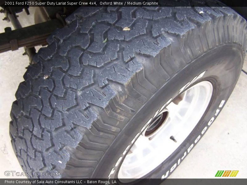 Oxford White / Medium Graphite 2001 Ford F250 Super Duty Lariat Super Crew 4x4