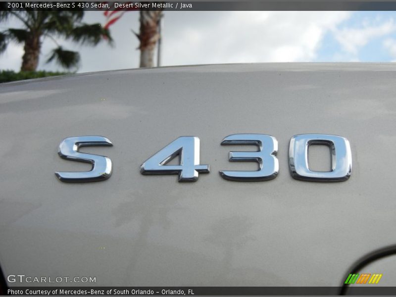Desert Silver Metallic / Java 2001 Mercedes-Benz S 430 Sedan