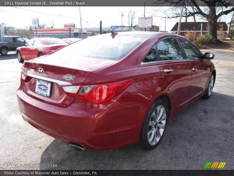 Venetian Red / Black 2011 Hyundai Sonata SE