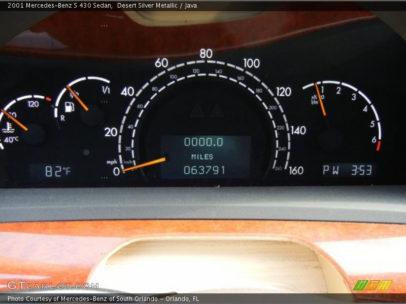 Desert Silver Metallic / Java 2001 Mercedes-Benz S 430 Sedan