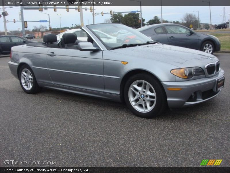 Silver Grey Metallic / Black 2004 BMW 3 Series 325i Convertible