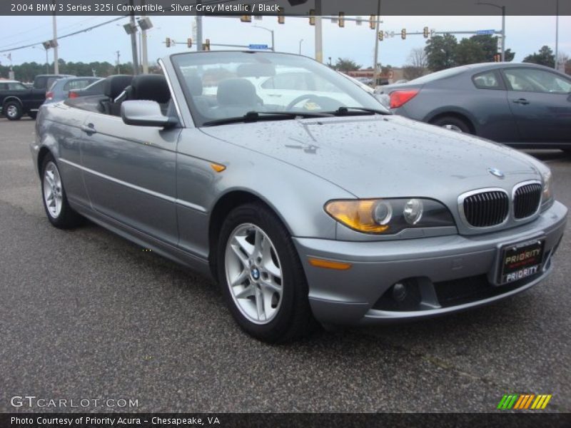 Silver Grey Metallic / Black 2004 BMW 3 Series 325i Convertible