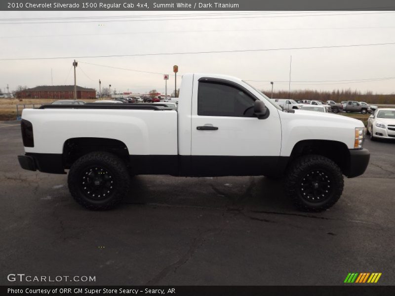 Summit White / Dark Titanium 2010 Chevrolet Silverado 1500 Regular Cab 4x4